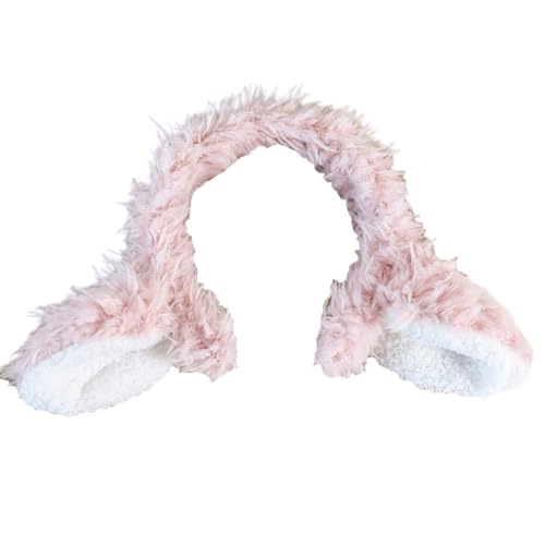 Mode Haarnadel Damen Schafohren Stirnband Niedliche Lammohren Kopfreifen Haarschmuck Kopfschmuck for Cosplay Party (Rosa) von CQCQC