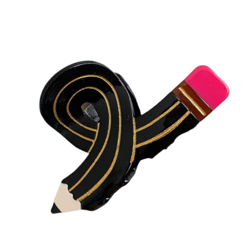 CQEAZ Ästhetischer Bleistift-Haarklammer, starker Federclip, Acetat-Pferdeschwanz-Halter, für Damen und Mädchen, legere Haarform-Accessoires, Haarklammer von CQEAZ