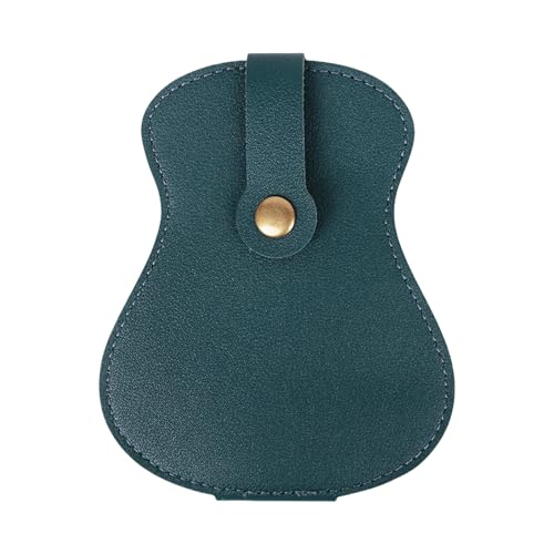 CQEAZ Gitarrenplektrumhalter aus PU-Leder, Organizer für Gitarrenplektren, Tragetaschen, Plektrum-Aufbewahrungstaschen, Plektrum-Organizer, grün, approx.135x107mm/5.31x4.21in von CQEAZ