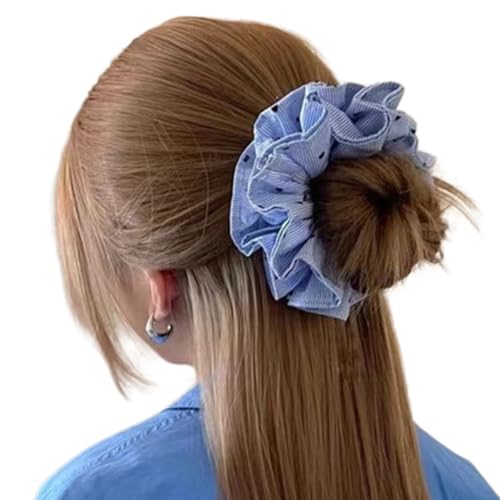 CQEAZ Haargummi mit gestreiftem Herz, verstellbare Haarringe, bequemer Haargummi für verschiedene Haarvolumen und Stile, Haargummi von CQEAZ