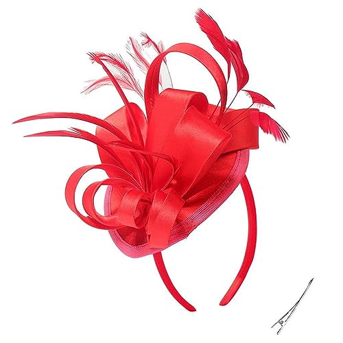 Eleganter Hochzeits-Fascinator mit Blumen-Pillendose für Make-up-Partys und Hochzeitsfeiern, Mrs. Maisel von CQEAZ