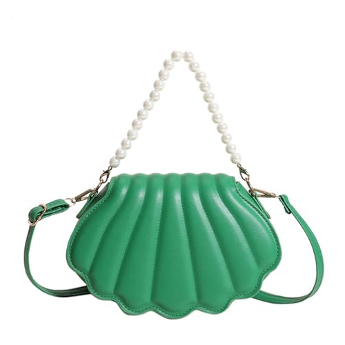 Modische Damen-Handtasche mit Perlenkette, Umhängetasche, passend zu allen Schultern, Kuriertasche, Muscheln, Abendmuscheln, Abendmuscheln, Abendveranstaltungen für Damen, passende Schulter-Handtasche von CQEAZ
