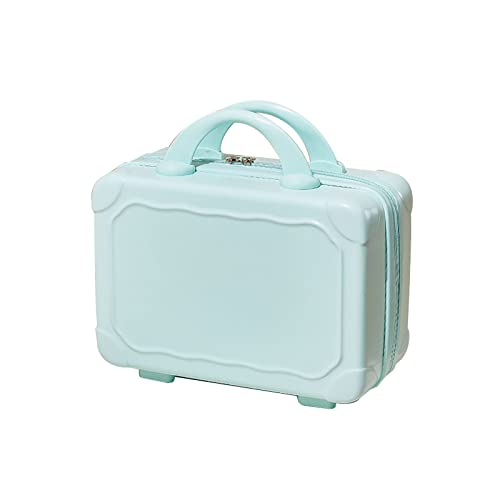 Tragbares 35,6 cm Make-up Reise-Handgepäck ABS Tragetasche Make-up Koffer Kosmetiktasche für Reisen Camping Frauen Mädchen, blau von CQEAZ