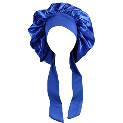 Weiche Seide Frauen Nachtdusche Hochelastisch Damen Lange Haarpflege Haube Headwrap Gemütlich Hut Zubehör von CQEAZ