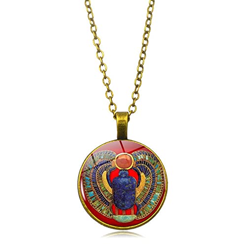 CQHODFYA Ägyptisches Skarabäus Halskette für Herren Damen mit Anhänger,Ägypten Kette für Männer Frauen, Schmuck Geschenkidee,Amulett Halskette mit 18" Kette +2" Verlängerung-Mit Schmuckschachtel CQHODFYA Ägyptisches Skarabäus Halskette für Herren Damen mit Anhänger,Ägypten Kette für Männer Frauen, Schmuck Geschenkidee,Amulett Halskette mit 18" Kette +2" Verlängerung-Mit Schmuckschachtel von CQHODFYA