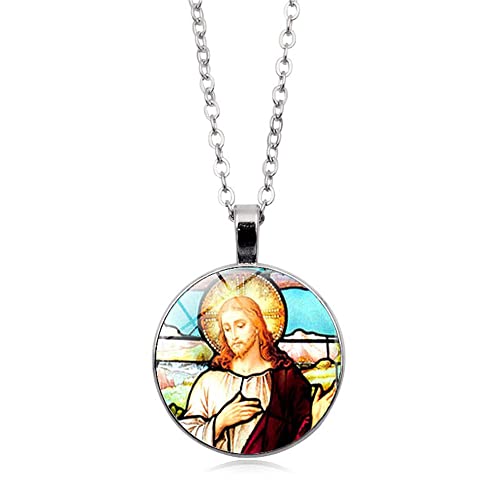 CQHODFYA Jesus Halskette für Herren Damen mit Anhänger, Schmuck Geschenkidee,Religiöse Halskette mit 18" Kette +2" Verlängerung -Mit Schmuckschachtel CQHODFYA Jesus Halskette für Herren Damen mit Anhänger, Schmuck Geschenkidee,Religiöse Halskette mit 18" Kette +2" Verlängerung -Mit Schmuckschachtel von CQHODFYA