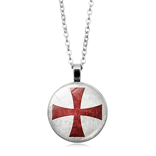 Kreuz der Tempelritter Halskette für Herren Damen mit Anhänger,Kreuzritter Kette für Männer Frauen,CQHODFYA Schmuck Geschenkidee,Religiöse Halskette mit 18"Kette +2" Verlängerung-Mit Schmuckschachtel Kreuz der Tempelritter Halskette für Herren Damen mit Anhänger,Kreuzritter Kette für Männer Frauen,CQHODFYA Schmuck Geschenkidee,Religiöse Halskette mit 18"Kette +2" Verlängerung-Mit Schmuckschachtel von CQHODFYA