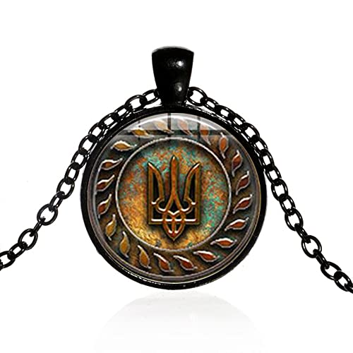 CQHODFYA Tryzub Ukrainischer Dreizack Halskette für Damen Herren mit Anhänger,Nationale Symbole Ukraine Kette Schmuck Geschenkidee,Spirituelle Halskette mit 20" +2" Verlängerung-Mit Schmuck Schachtel CQHODFYA Tryzub Ukrainischer Dreizack Halskette für Damen Herren mit Anhänger,Nationale Symbole Ukraine Kette Schmuck Geschenkidee,Spirituelle Halskette mit 20" +2" Verlängerung-Mit Schmuck Schachtel von CQHODFYA