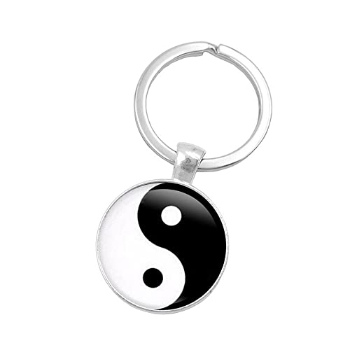 Yin Yang Schlüsselanhänger mit Schlüsselring für Herren und Damen,Tai Chi Talisman Schlüsselbund für Autoschlüssel Rucksack Geldbörse,Schlüsselhalter Geschenkidee für Männer und Frauen mit Geschenkbox Yin Yang Schlüsselanhänger mit Schlüsselring für Herren und Damen,Tai Chi Talisman Schlüsselbund für Autoschlüssel Rucksack Geldbörse,Schlüsselhalter Geschenkidee für Männer und Frauen mit Geschenkbox von CQHODFYA
