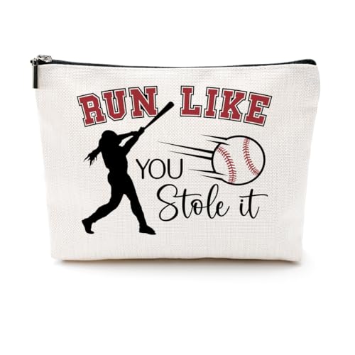 Baseball-Geschenke, Softball-Geschenke, Make-up-Tasche, Baseballsachen, Baseball-Trainer, Team-Geschenke für Frauen, Baseballspieler-Team, Mehrfarbig, 360 Grad, 9.6 x 7.4 inches von CQM