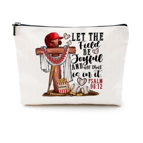 CQM Baseball-Geschenke, Make-up-Tasche, Baseballsachen, Mama, Geschenke für Mutter, Frauen, Baseballspieler-Team, Mehrfarbig 372, 9.6 x 7.4 inches von CQM