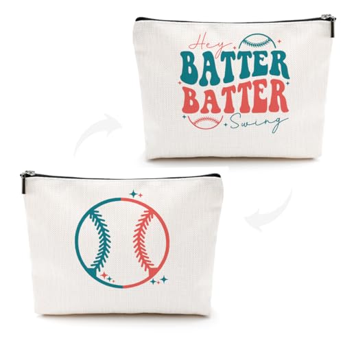 CQM Baseball-Geschenke, Make-up-Tasche, Baseballsachen, Mama, Geschenke für Mutter, Frauen, Baseballspieler-Team, Mehrfarbig 378, 9.6 x 7.4 inches von CQM