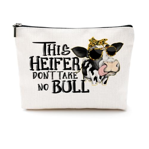 Western-Make-up-Tasche mit Kuh-Aufdruck, Pferd, Schwein, Esel, Färse, Geschenk, lustige Kosmetiktasche für Frauen, Mehrfarbig 0147, 9.6 x 7.4 inches Western-Make-up-Tasche mit Kuh-Aufdruck, Pferd, Schwein, Esel, Färse, Geschenk, lustige Kosmetiktasche für Frauen, Mehrfarbig 0147, 9.6 x 7.4 inches von CQM
