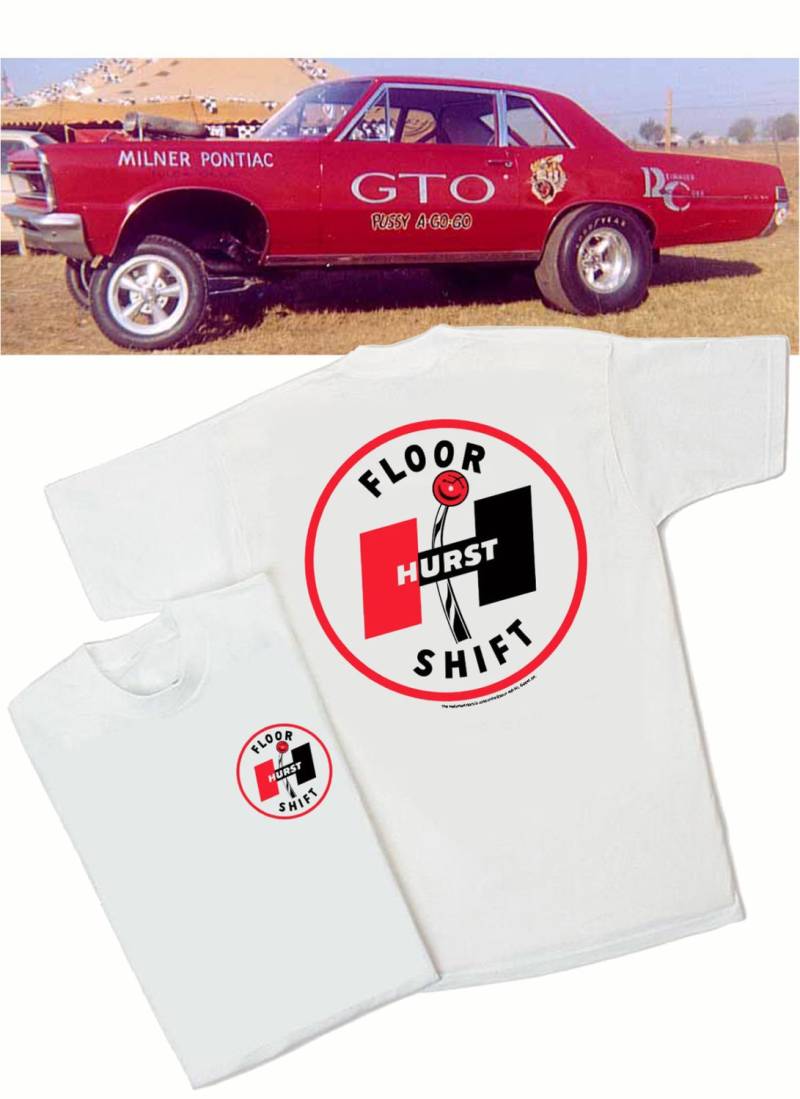 Hurst 60's Floor Shift Weißes T-Shirt - Hs #047 Shifter Gasser Camaro Mopar Gto Ss Amx Mustard Rat Hot Rod von CQQLAuto