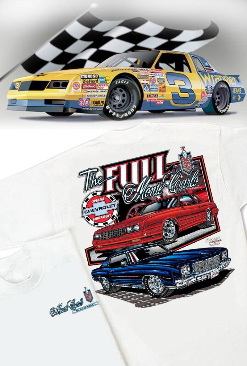 Monte Carlo Ss Weißes T-Shirt - Hs #030 Chevvv Chevy Ss454 Racing Nassar 70 71 72 ... 84 85 86 87-2007 von CQQLAuto