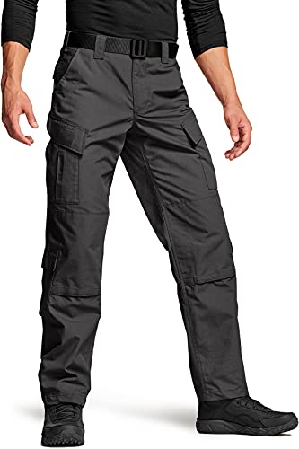 CQR CLSL Herren Taktische Militär Hose, MKampfhose, BDU/ACU Cargohose, wasserabweisend, Ripstop-Arbeitshose, Wandern, Outdoor Bekleidung, Uap03 1pack - Charcoal, M von CQR