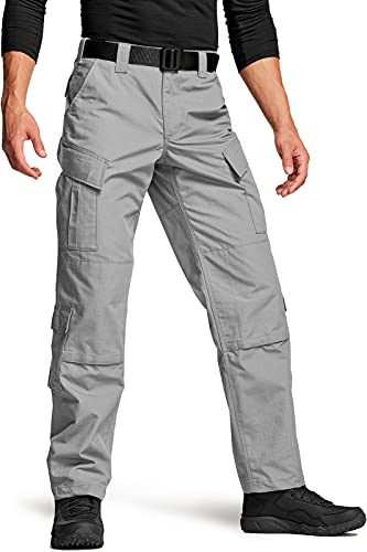 CQR CLSL Herren Taktische Militär Hose, MKampfhose, BDU/ACU Cargohose, wasserabweisend, Ripstop-Arbeitshose, Wandern, Outdoor Bekleidung, Uap03 1pack - Stone, L von CQR