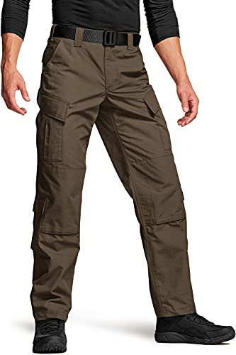 CQR Herren Taktische Militär Hose, MKampfhose, BDU/ACU Cargohose, wasserabweisend, Ripstop-Arbeitshose, Wandern, Outdoor Bekleidung, Uap03 1pack - Tundra, XL von CQR