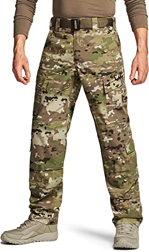 CQR Herren Taktische Militär Hose, MKampfhose, BDU/ACU Cargohose, wasserabweisend, Ripstop-Arbeitshose, Wandern, Outdoor Bekleidung, Uap03 1pack - Utility Camo, XXL von CQR