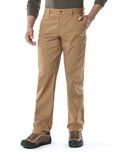 CQR Herren Wasserabweisende, leichte Wanderhose, USF 50+, Stretchhose, Cargohose, Arbeitshose, Txp420 1pack - Coyote, 36W / 30L von CQR