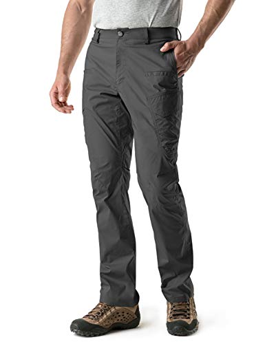 CQR Herren Wasserabweisende, leichte Wanderhose, USF 50+, Stretchhose, Cargohose, Arbeitshose, Txp424 1pack - Charcoal, 36W / 34L von CQR