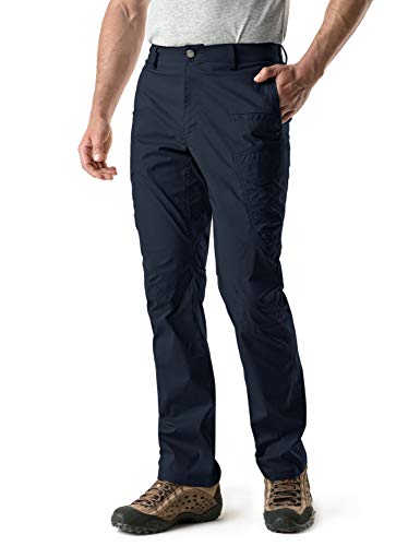 CQR Herren Wasserabweisende, leichte Wanderhose, USF 50+, Stretchhose, Cargohose, Arbeitshose, Txp424 1pack - Navy, 32W / 32L von CQR