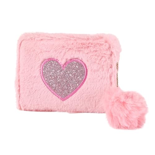 Portefeuille Peluche Douce, Sac À Main En Peluche Pour Fem, Damen-Plüsch-Handtasche, Niedliche Geldbörse, Rosa, Kleine Plüsch-Geldbörsen, Damen-Geschenk, Geldbörse, Kartenhalter Für Frauen, Mädchen-Ge von CQSJX