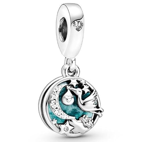 CQWVB Charm Anhänger Damen 925 Sterling Silber für Armband Charms Beads passend für Pandora Armband und Halskette, Kompatibel mit Europäischen Armbänder für Frauen Mädchen von CQWVB