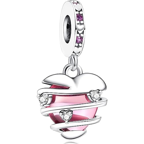 CQWVB Charm Anhänger Damen 925 Sterling Silber für Armband Charms Beads passend für Pandora Armband und Halskette, Kompatibel mit Europäischen Armbänder für Frauen Mädchen von CQWVB
