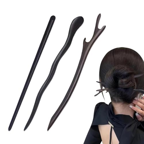 3 Stücke Ebenholz Haarspangen, Handgemachte Haarspangen, Retro Haarspangen, Japanische Haarspangen, Geeignet für Frauen Mit Langem 3 Stücke Ebenholz Haarspangen, Handgemachte Haarspangen, Retro Haarspangen, Japanische Haarspangen, Geeignet für Frauen Mit Langem von CQXSYTBN