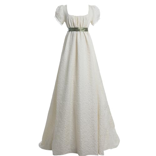 CR ROLECOS Damen Regency Kleider für Fraue Viktorianisches Kleid Ballkleid Kleider Empire Taille Regency Era Kleid mit Handschuhen M CR ROLECOS Damen Regency Kleider für Fraue Viktorianisches Kleid Ballkleid Kleider Empire Taille Regency Era Kleid mit Handschuhen M von CR ROLECOS