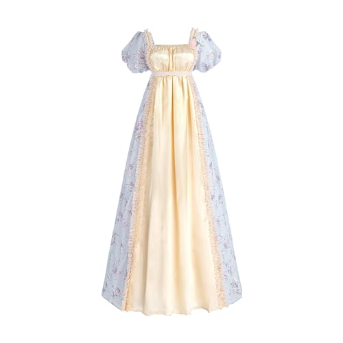 CR ROLECOS Jane Austen Regency Kleid Damen Viktorianisches Ballkleider Damen Prinzessin gelb M von CR ROLECOS