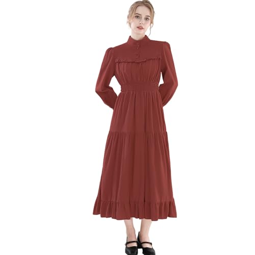 CR ROLECOS Vintage Mittelalter Kleider Langarm Viktorianisches Stehkragen Cocktailkleid Schwarz Gothic Kleid Renaissance Kleid XXL CR ROLECOS Vintage Mittelalter Kleider Langarm Viktorianisches Stehkragen Cocktailkleid Schwarz Gothic Kleid Renaissance Kleid XXL von CR ROLECOS