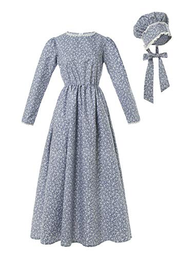 ROLECOS Pionier Frauen Kostüm Floral Prärie Kleid Deluxe Kolonial Kleid Laura Ingalls Kostüm - - XX-Large von CR ROLECOS