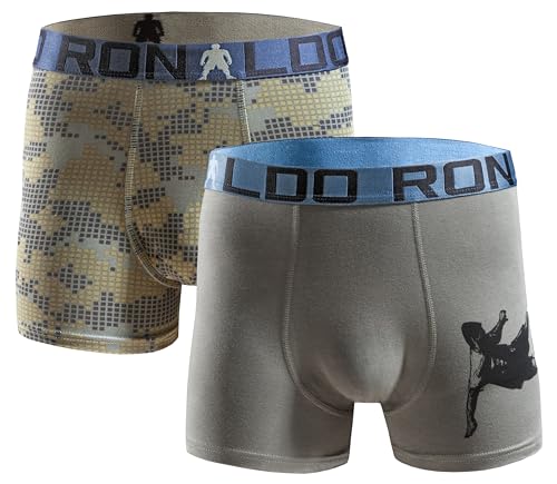 CR7 Ronaldo Jungen Boxershort 2er Doppelpack - ActionBrown Gr. 4-6 von CR7 CRISTIANO RONALDO