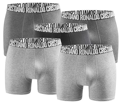 CR7 - 5er Pack Boxershorts Trunk Herren - by Cristiano Ronaldo - Anthracite-Mix - Gr. S von CR7