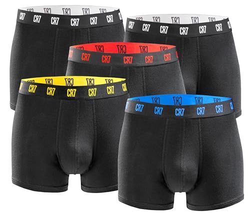CR7 - 5er Pack Boxershorts Trunk Herren - by Cristiano Ronaldo - Black-Color-Mix - Gr. L von CR7