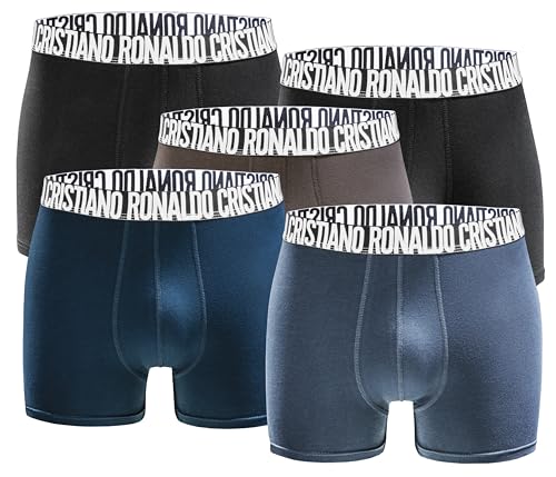 CR7 - 5er Pack Boxershorts Trunk Herren - by Cristiano Ronaldo - Black-Grey-Mix - Gr. XL von CR7