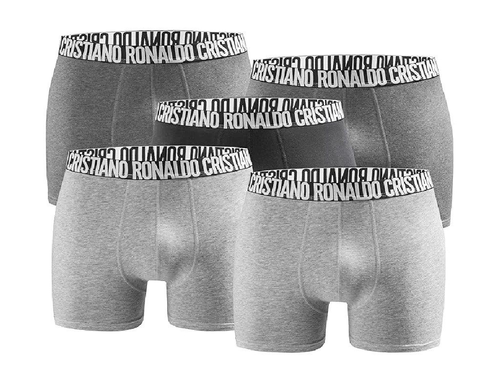 CR7 Boxer CR7 5er Pack Boxershorts Trunk Herren by Cristiano Ronaldo Grau Mix XL von CR7