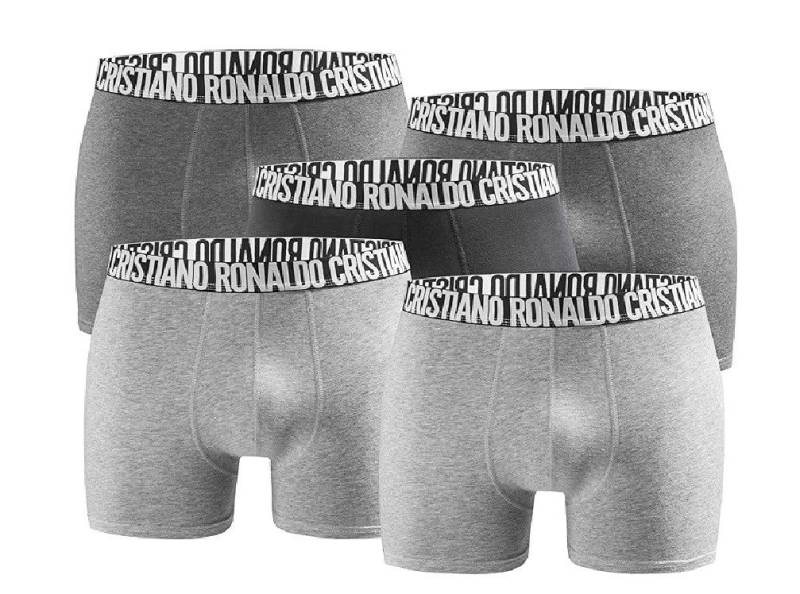 CR7 Boxer CR7 5er Pack Boxershorts Trunk Herren by Cristiano Ronaldo Grau Mix XL von CR7