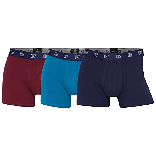 CR7 Cristiano Ronaldo Herren CR7 3-Pack Men's Cotton Trunk Badehose, Mehrfarbig, XL von CR7