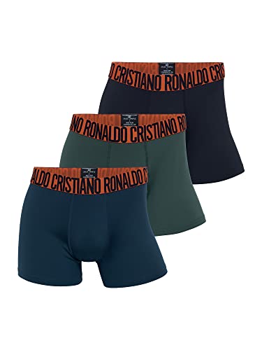 CR7 Cristiano Ronaldo Herren Cr7 3er Pack Mikrofaser Trunk Badehose, Multi, XL von CR7