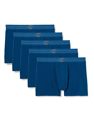 Cristiano Ronaldo Herren Cr7 Unterhose aus Baumwolle, 5er-Pack Badehose, blau, XL von CR7