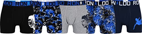 CR7 Cristiano Ronaldo Jungen CR7 5-Pack Boy's Cotton Trunk Badehose, Mehrfarbig, 4-6 Jahre von CR7
