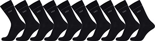 CR7 Herren 10-Pack Men's Socken, Power Black, 40-46 von CR7