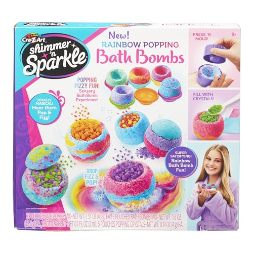 CRA-Z-ART 17345 Shimmer N Sparkle Rainbow Popping Bastelset für Kinder, bunt, duftende Badekugeln von CRA-Z-ART