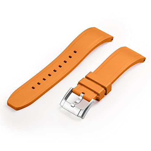 Crafter Blue UX03 Uhrenarmband mit geradem Ende, Gummiband, Ersatz für alle 22 mm breiten Armbanduhren, Orange von CRAFTER BLUE