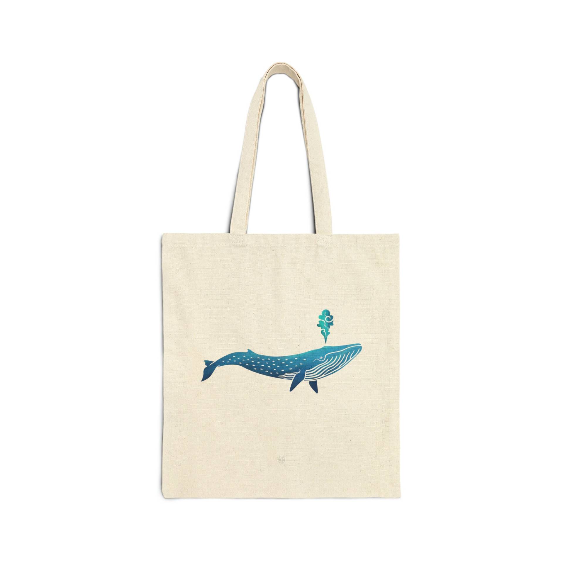 Wal Strandtasche, Sea Life Ocean Animal Kunstdruck Blauwal, Meeresbiologie Geschenke, Baumwoll Canvas Totebag von CRAFTHAIN