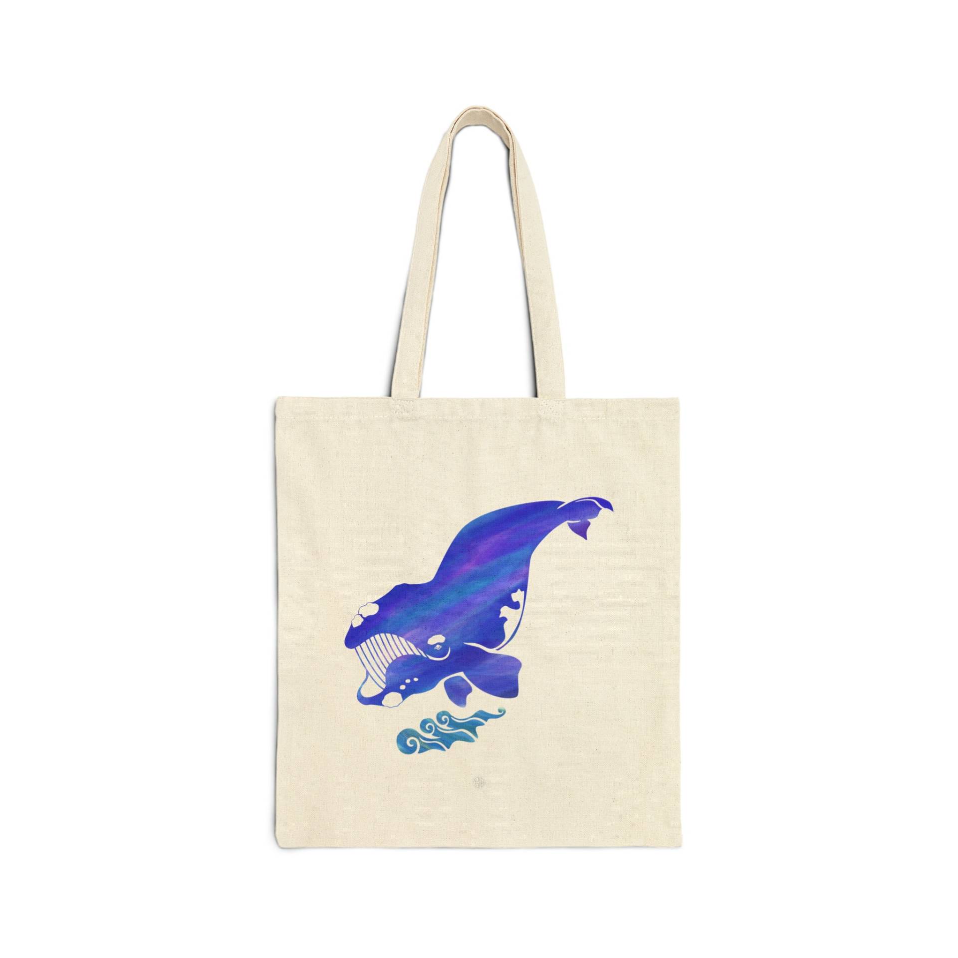 Wal Strandtasche, Sea Life Ocean Animal Kunstdruck Glattwal, Beach Bum Totebag, Meeresbiologie Geschenke, Baumwollleinentasche von CRAFTHAIN