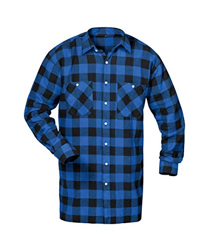 CRAFTLAND Flanellhemd Webflanell Extralang- Gr. XXL, Blau von Craftland